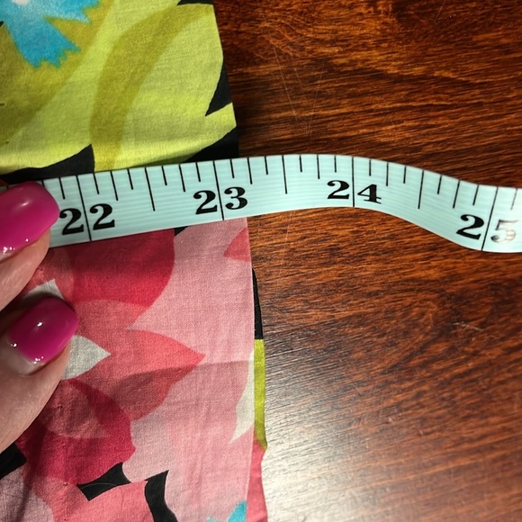 Talbots Womens Skirt 12 Blue Green Tropical Print Side Zip Lined Pleats Summer - Picture 9 of 10